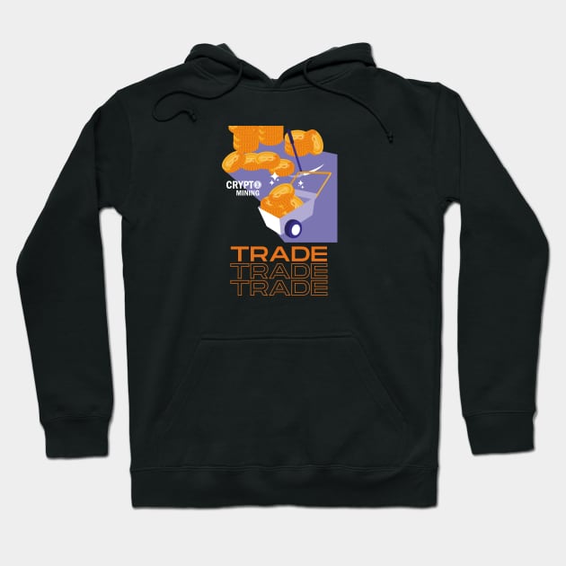 Mining Bitcoin Hoodie by CryptoHunter